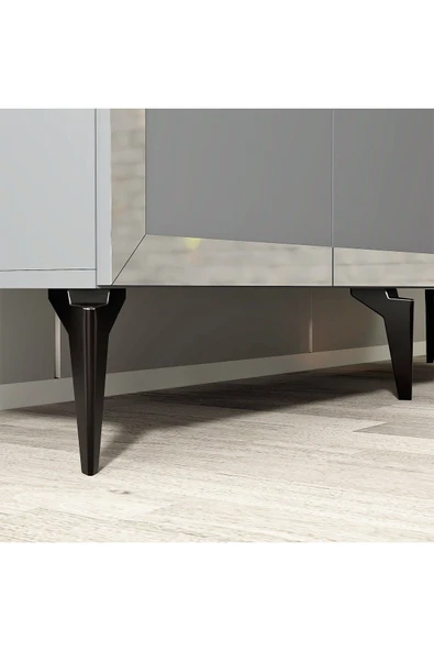 cantek dizayn PONNY LAZER PLEKSİ DESENLİ KONSOL ANTRASİT-GÜMÜŞ - Resim 6