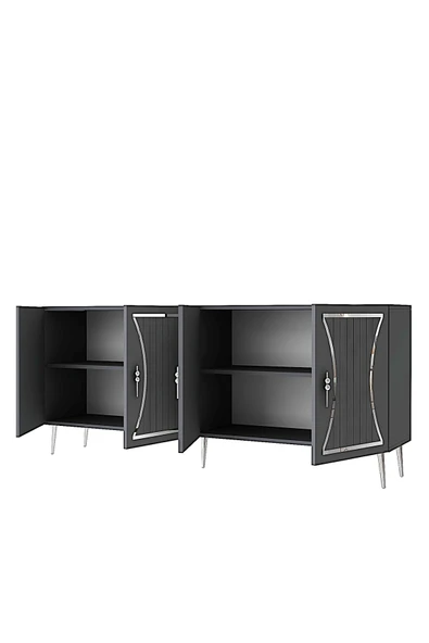 cantek dizayn TEANCT (KB150) KONSOL ANTRASİT-GÜMÜŞ - Resim 5