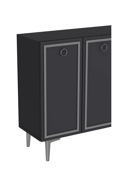 cantek dizayn WOLLYCT (KM120) KONSOL,ÇOK AMAÇLI DOLAP ANTRASİT-GÜMÜŞ - 5