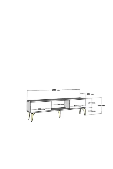 cantek dizayn SHUMENN TV SEHPASI (ALT MODÜL) ANTRASİT-ANTRASİT - 7