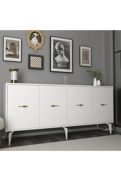 cantek dizayn Sintaa 180 Cm Konsol (KX180) Beyaz-beyaz - Resim 2