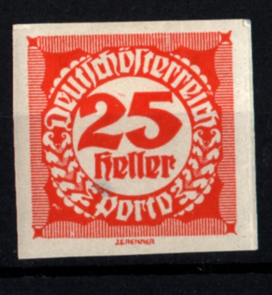 EABİ-Avusturya 1920 Dantelsiz Taxe Pulları 25 H (ws1353)