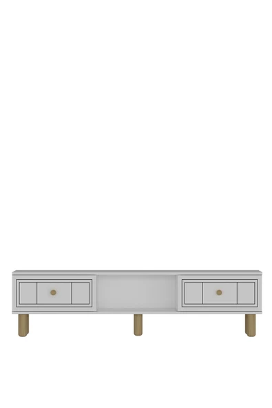 cantek dizayn DARİOCT BOHEM TV SEHPASI BEYAZ-BEYAZ - Resim 3