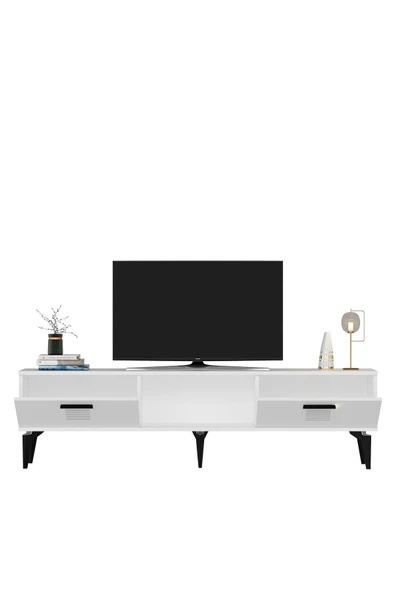 cantek dizayn ASSİMO TV SEHPASI (ALT MODÜL) BEYAZ-BEYAZ - Resim 7
