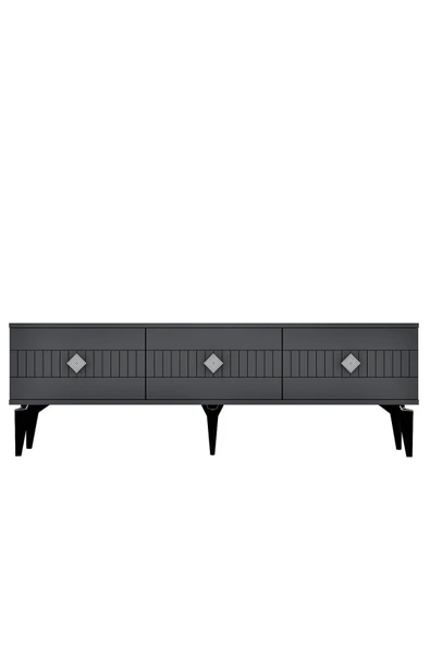 cantek dizayn MİDAS TV STAND (ALT MODÜL) ANTRASİT-GÜMÜŞ - Resim 7