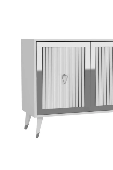 cantek dizayn Bennerct (KX180) Konsol Beyaz-beyaz-gümüş - Resim 5