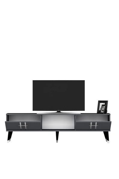 cantek dizayn ASEL TV SEHPASI (ALT MODÜL) ANTRASİT-GÜMÜŞ - Resim 4