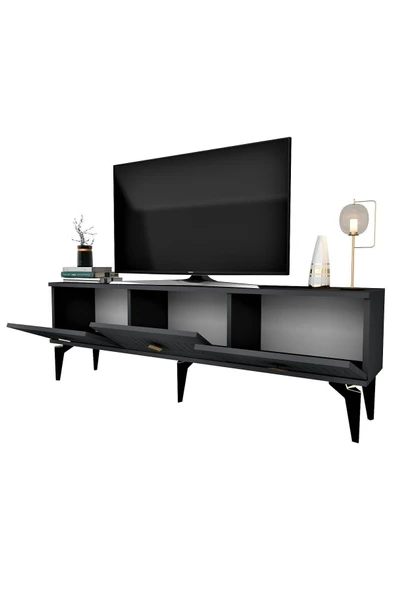 cantek dizayn MİDAS TV STAND (ALT MODÜL) ANTRASİT-ALTIN - Resim 5