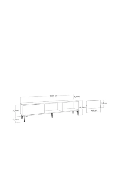 cantek dizayn WENYCT TV SEHPASI ANTRASİT-ANTRASİT - Resim 7