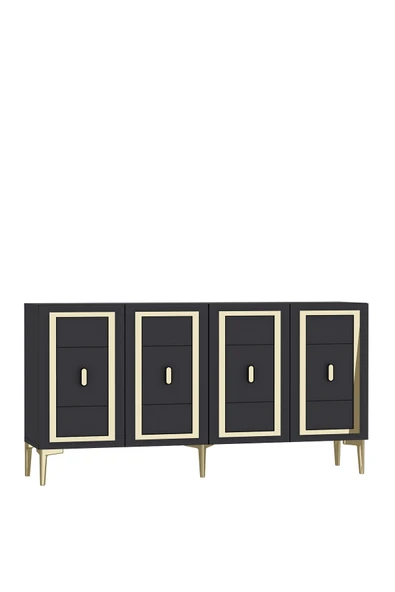 DEMONTE DECOR ORİONDD (KB150) KONSOL ANTRASİT-ALTIN - Resim 4