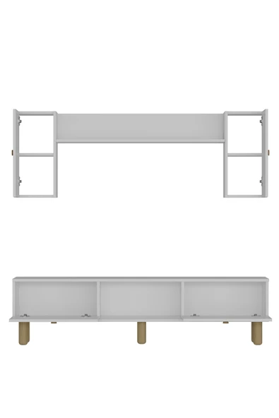 DEMONTE DECOR DARİODD BOHEM TV ÜNİTESİ TAKIMI BEYAZ-BEYAZ - 6