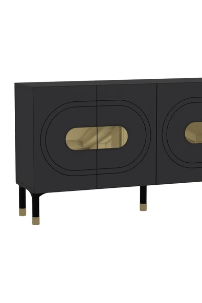 DEMONTE DECOR DEMETDD (KB150) KONSOL ANTRASİT-ALTIN - Resim 5