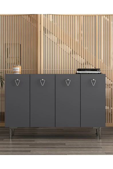 DEMONTE DECOR LEYLADD (KM120) KONSOL ANTRASİT-ANTRASİT-GÜMÜŞ ürün görseli