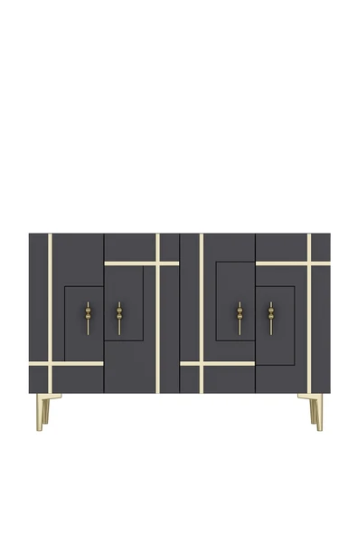 DEMONTE DECOR SİNADD (KM120) KONSOL ANTRASİT-ALTIN - Resim 3