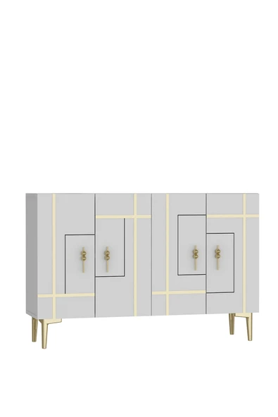 DEMONTE DECOR SİNADD (KM120) KONSOL BEYAZ ALTIN - Resim 4