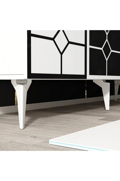 DEMONTE DECOR IRMAAK KONSOL BEYAZ-GÜMÜŞ - Resim 6