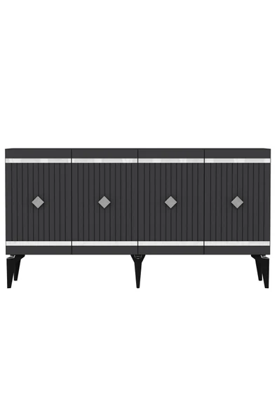 DEMONTE DECOR LENORRA KONSOL ANTRASİT-GÜMÜŞ - 5