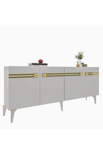 DEMONTE DECOR HAYATDD (KB150) KONSOL BEYAZ-ALTIN - Resim 4