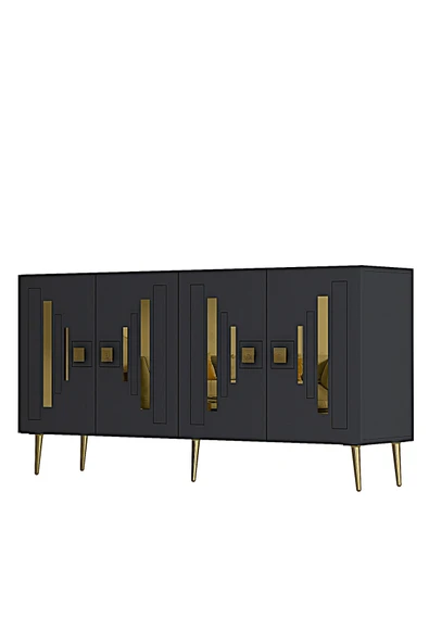 DEMONTE DECOR SEDUNADD (KB150) KONSOL ANTRASİT-ALTIN - Resim 4