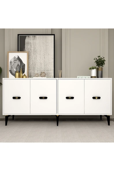 DEMONTE DECOR Fly 180 Cm Konsol (KX180) Beyaz-beyaz - 1