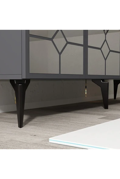 DEMONTE DECOR ADDEN KONSOL ANTRASİT-GÜMÜŞ - Resim 5