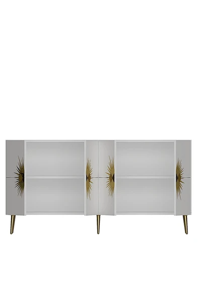 DEMONTE DECOR NİDADH (KB150) KONSOL BEYAZ ALTIN - Resim 5