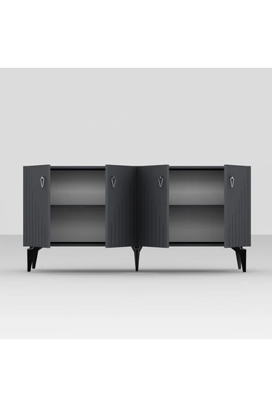 DEMONTE DECOR MEDA KONSOL ANTRASİT-GÜMÜŞ - Resim 3