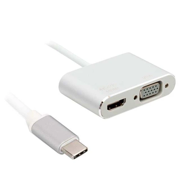 Powermaster Usb Type-C To HDMI-VGA 2in1 Aparat - 1
