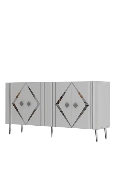 DEMONTE DECOR DOMİNODD(KB150) KONSOL BEYAZ-GÜMÜŞ - 4