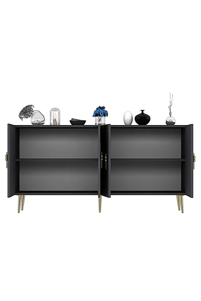 DEMONTE DECOR HOOKDD (KB150) KONSOL ANTRASİT-ALTIN - 5