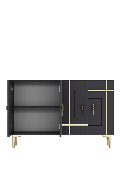 DEMONTE DECOR SİNADD (KM120) KONSOL ANTRASİT-ALTIN - Resim 6