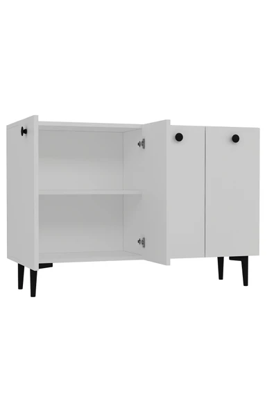 DEMONTE DECOR BETTYDD AYAKKABILIK BEYAZ-BEYAZ-SİYAH KULP - 5