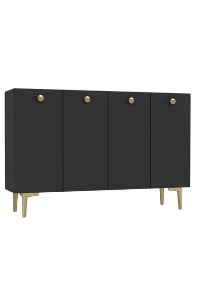 DEMONTE DECOR BETTYDD AYAKKABILIK ANTRASİT-ANTRASİT-ALTIN - 3