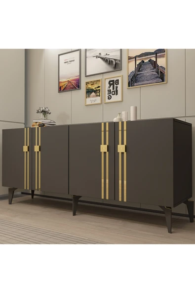 DEMONTE DECOR BAHARDD (KB150) KONSOL ANTRASİT-ALTIN - Resim 2