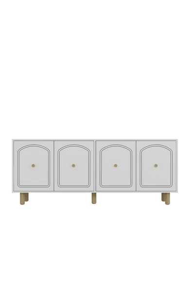 DEMONTE DECOR HAZALDD (KX180) BOHEM KONSOL - BEYAZ BEYAZ - Resim 3