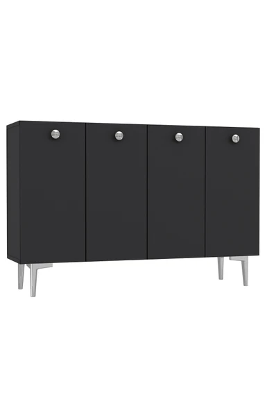 DEMONTE DECOR BETTYDD OFİS EVRAK DOLABI ANTRASİT-ANTRASİT-GÜMÜŞ - 3