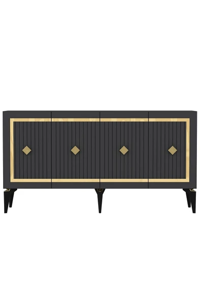 DEMONTE DECOR NOVVA KONSOL ANTRASİT-ALTIN - Resim 5