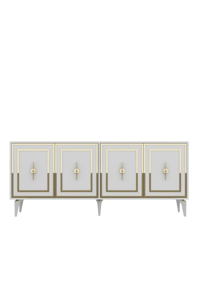 DEMONTE DECOR SAMBADD (KX180) KONSOL BEYAZ-ALTIN - Resim 3