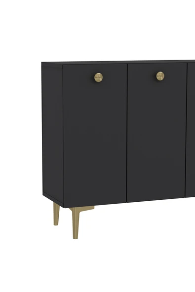 DEMONTE DECOR BETTYDD AYAKKABILIK ANTRASİT-ANTRASİT-ALTIN - 4