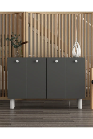DEMONTE DECOR İLAYDD (KM120) BOHEM KONSOL ANTRASİT-ANTRASİT-BEYAZ - 1