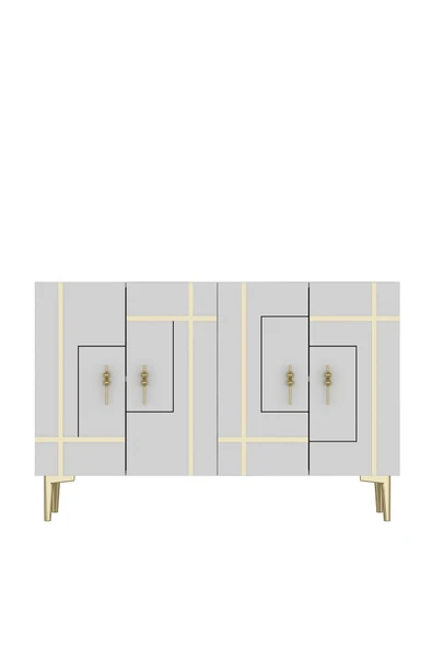 DEMONTE DECOR SİNADD (KM120) KONSOL BEYAZ ALTIN - Resim 3