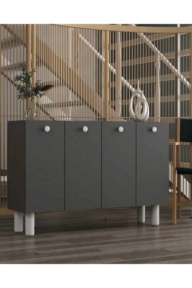 DEMONTE DECOR İLAYDD (KM120) BOHEM KONSOL ANTRASİT-ANTRASİT-BEYAZ - 2