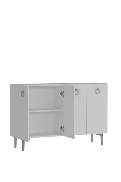 DEMONTE DECOR EFESDD MUTFAK KİLER DOLABI BEYAZ-BEYAZ-GÜMÜŞ - Resim 5