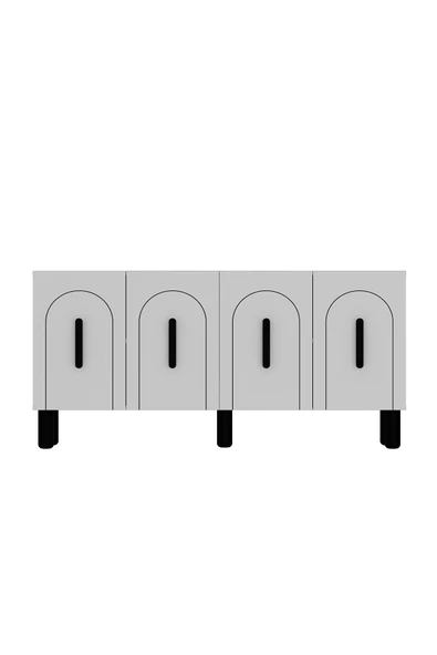 DEMONTE DECOR YOSUNDD (KB150) BOHEM KONSOL BEYAZ-BEYAZ-SİYAH KULP - Resim 3