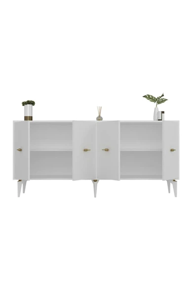 DEMONTE DECOR Sinta 180 Cm Konsol (KX180) Beyaz-beyaz - Resim 7