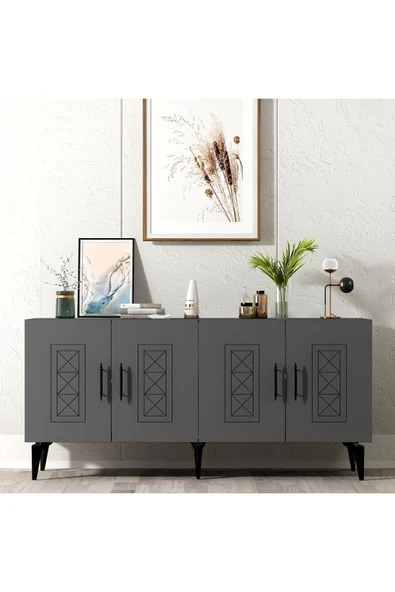 DEMONTE DECOR Shumen Konsol Antrasit-antrasit ürün görseli 1