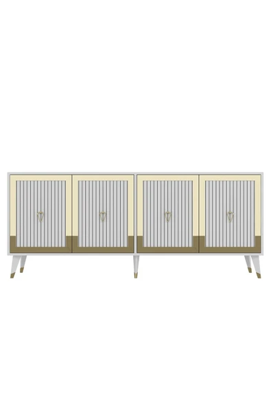 DEMONTE DECOR BENNERDD (KX180) KONSOL BEYAZ-BEYAZ-ALTIN - Resim 3