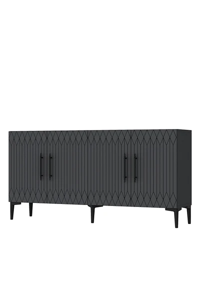 DEMONTE DECOR Ressidd (KB150) Lazer Desenli Konsol Antrasit - Resim 4