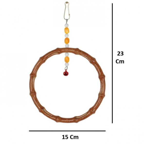 Papağanhane Oval Bambu Kuş Salıncağı - 2
