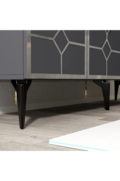 DEMONTE DECOR ÇAĞLAA KONSOL ANTRASİT-GÜMÜŞ - Resim 6